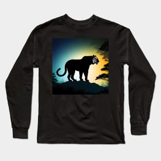 Tiger silhouette Long Sleeve T-Shirt